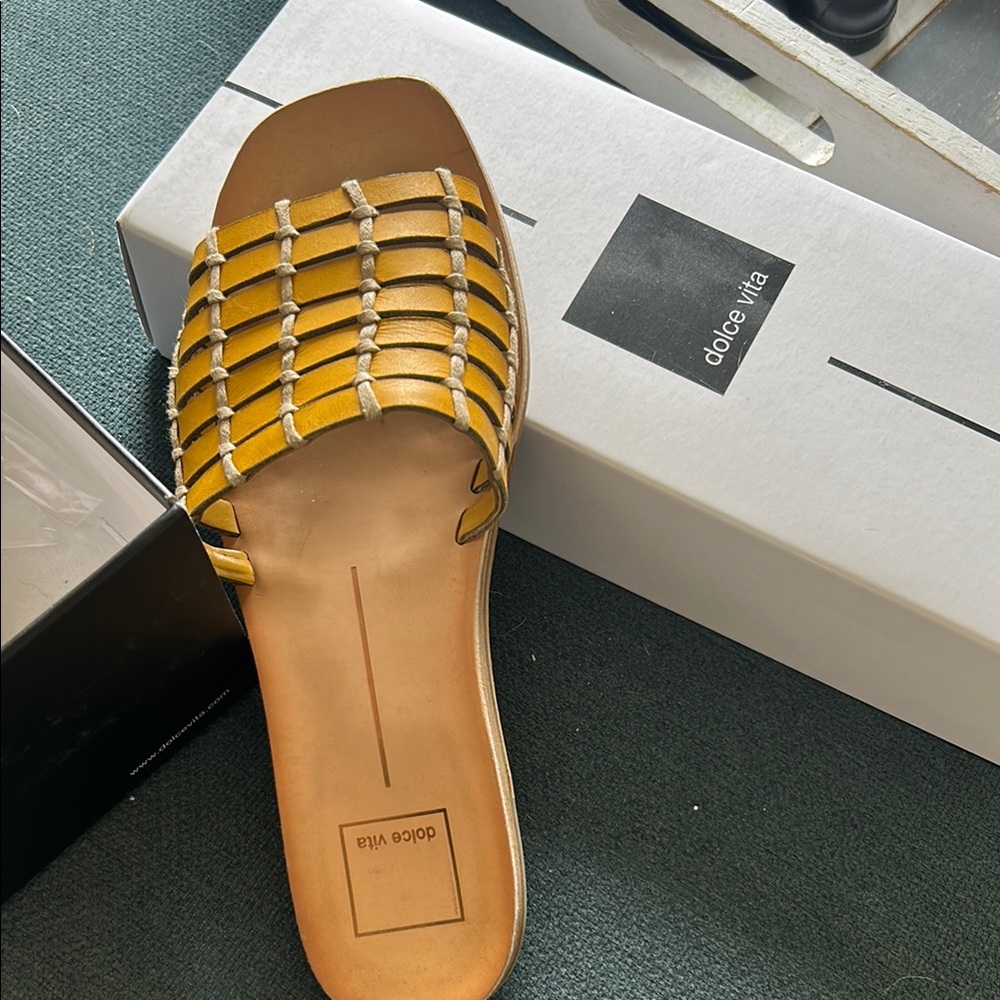 Dolce Vita Women's mustard Slide Sandals